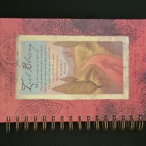 Red Spiral Journal with Irish Blessing